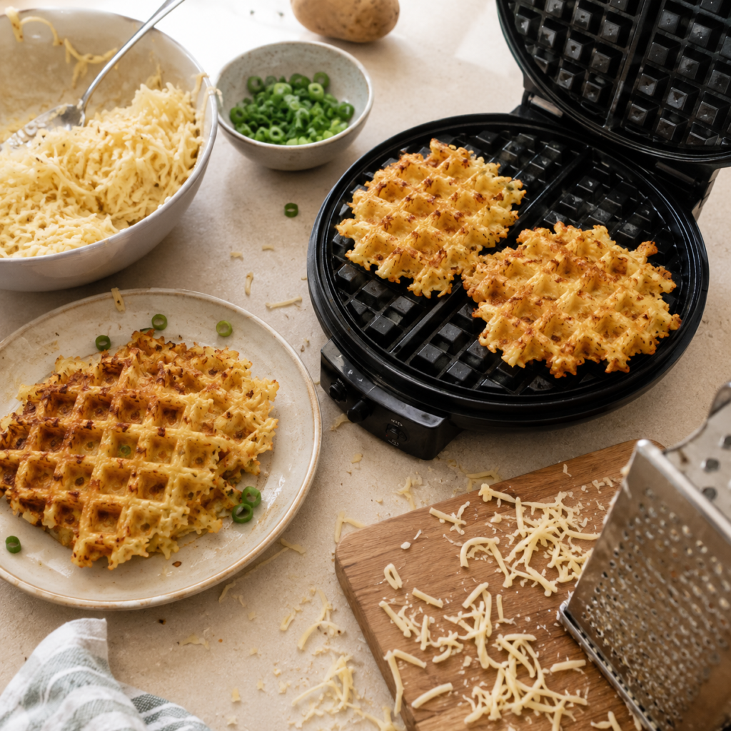5 schnelle Familienrezepte, die bei uns immer funktionieren Knusprige Kartoffelwaffeln aus dem Waffeleisen für Kinder